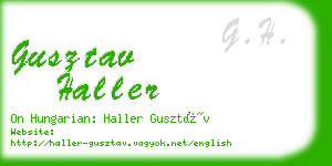 gusztav haller business card